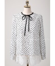 リボンドットブラウス(シャツ/ブラウス)
