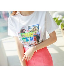 サマールックプリントTシャツ(Tシャツ/カットソー)
