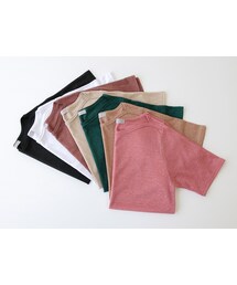 リネン混ボートネックTシャツ(Tシャツ/カットソー)