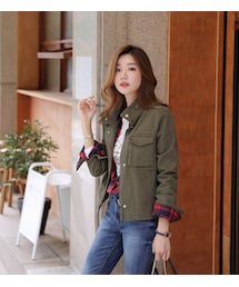 アウトポケットサファリジャケット(ミリタリージャケット)