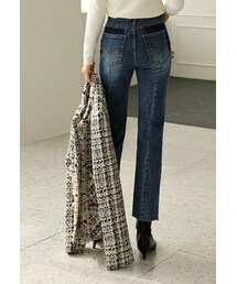 バックセンターシームストレートジーンズ(デニムパンツ)