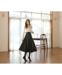 ロングフレアレザースカート(スカート)