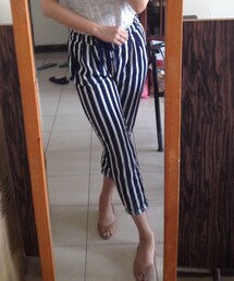 ZARA | 藍白條紋長褲(その他パンツ)