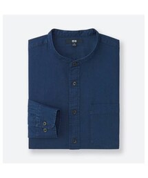 UNIQLO | デニムスタンドカラーシャツ（長袖）(シャツ/ブラウス)