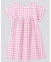 UNIQLO | ワンピース(チェック・半袖) 12 PINK(ワンピース)