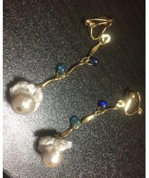 友達の手作り💙 | イヤリング