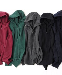 glazos | ベーシック・ジップアップ長袖パーカー(パーカー)