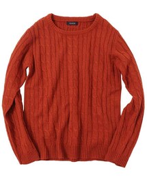 glazos | リブ編みクルーネックセーター(ニット/セーター)