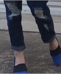 ESPERANZA | ブルー×ブラックパンプス(パンプス)