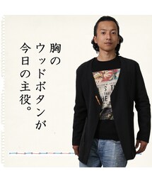 メンズ　ワンボタンショートコート(その他アウター)