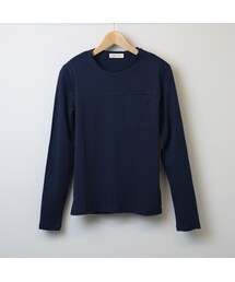 cielB シエルブ　切りっぱなしロンT　ネイビー(Tシャツ/カットソー)