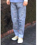 リメイクしたヒッコリーデニムの「パンツ(デニムパンツ)」