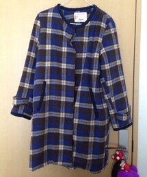 SPINNS | スピンズ×三戸なつめコラボ ウールチェックコート(その他アウター)