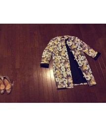 TOPSHOP | TOP SHOP花柄ノーカラーコート(ステンカラーコート)