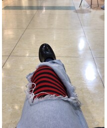 📸 赤×黒ボーダー 📸 | レギンス/スパッツ