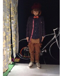 アウター脱いだらこんな感じ(サロペット/オーバーオール)