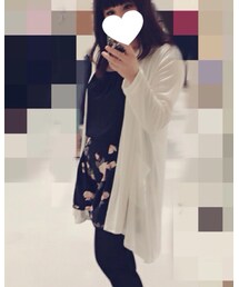 earth music&ecology | 白ロングカーデ♡(カーディガン/ボレロ)