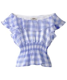 GRL | ギンガムチェックオフショルブラウス(シャツ/ブラウス)