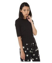 MOUSSY | BACK ZIP RIB TOPS(Tシャツ/カットソー)