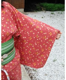 蝶々×小花／木綿 | 着物