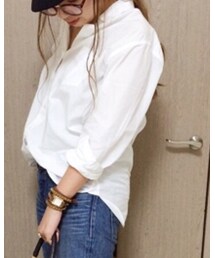 UNIQLO | WOMEN エクストラファインコットンロングシャツ（長袖）(シャツ/ブラウス)