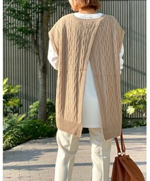 style（スタイル） | 🖇ざっくりスリットが入っていて可愛い🤍(ベスト)