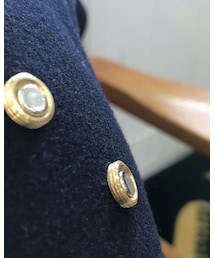 Original. | 捩じ切った真鍮製の部品を打ち込んだオリジナルのPコート(ピーコート)