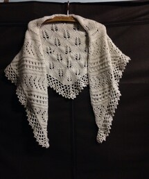 SM2 | 葉っぱ柄ニットショール(マフラー)