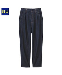 GU | ハイウエストマムジーンズ(デニムパンツ)