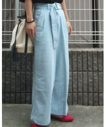 URBAN RESEARCH DOORS | ワイドデニムベルトパンツ(デニムパンツ)