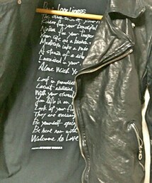 ISAMU KATAYAMA BACKLASH | インナーにポエム入りライダース(・_・)(ライダースジャケット)