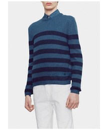 GUCCI | ストライプモヘアシルク クルーネックセーター(ニット/セーター)