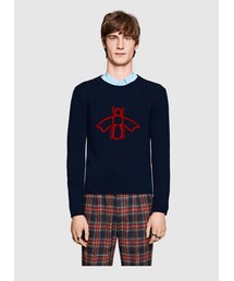 GUCCI | ビー（ハチ）＆ウェブ ジャカードウール セーター(ニット/セーター)
