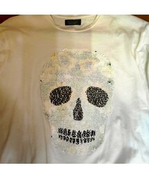 ZARA | スパンコールのスカル(Tシャツ/カットソー)
