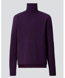 UNIQLO | メリノブレンドタートルネックセーター
(Purple)L(ニット/セーター)