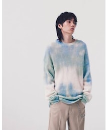 AURALEE | SUPER KID MOHAIR TIEDYE KNIT P/O (19AW)(ニット/セーター)