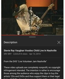 Voodoo Child(live in Nashville)/Stevie Ray Vaughan | blues rock (1987)(音楽/本・雑誌)