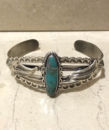 VINTAGE | Navajo Turquoise Silver 925 Bangle (40s | Special Vintage)(バングル/リストバンド)