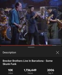 Some Skunk Funk(live in Barcelona)/ Brecker Brothers | Jazz Fusion (1975/ live(1992))(音楽/本・雑誌)