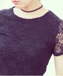 muchyes | シンプルレースチョーカー〈トライアングル〉(ネックレス)