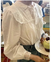 Treat Ürself | white lace vintage blouse(シャツ/ブラウス)