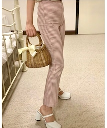 Treat Ürself | lavender pink gingham check pants(パンツ)