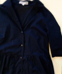 UNIQLO | UNIQLOロングシャツワンピース紺(シャツ/ブラウス)