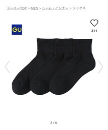 GU | アンクルソックス3P(ソックス/靴下)
