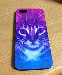 サンキューマート | 宇宙柄猫iPhoneカバー(スマホケース/カバー)
