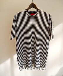 ETHOS | ボーダーフリンジTシャツ(Tシャツ/カットソー)