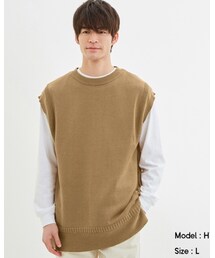 GU | ウォッシャブルコットンベスト(トップス)