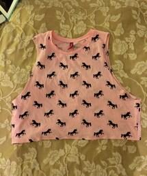 H&M | 粉紅色黑色獨角獸Pattern背心(ベスト)