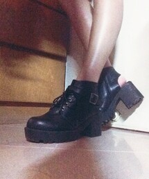 FOREVER 21 | 黑色假皮露踭短Boot(ブーツ)