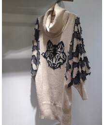 Paradise Picnic | AICウルフジャガードニットワンピ(ニット/セーター)